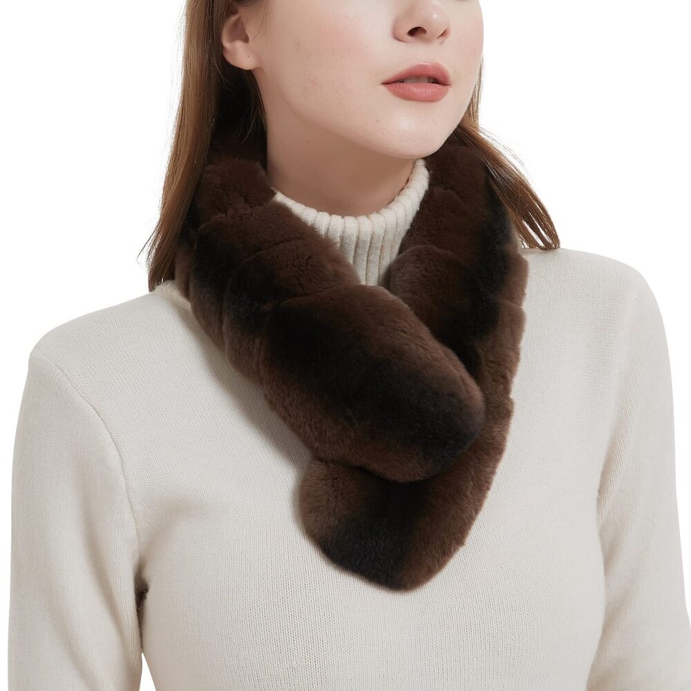 3994 Real Rex Rabbit Fur Scarf, Cold Weather